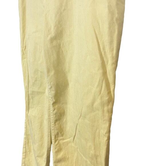 Ann Taylor Loft The Slim Yellow Khaki Stretch Cotton Flat Front Pants Womens 14 - Picture 9 of 16